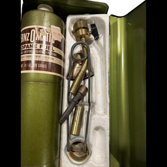 Vintage Bernz-O-Matic Jet Torch 7 Piece Kit - Green Box. - Picture 3 of 9